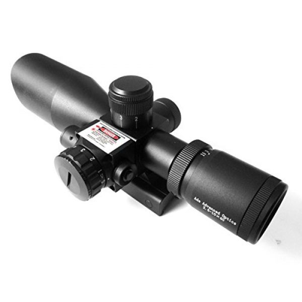 Ade Advanced Optics Rifle Scope 3 Ade Advanced Optics 2.5-10x40 Dual Illuminated Scope with Red Laser Sight