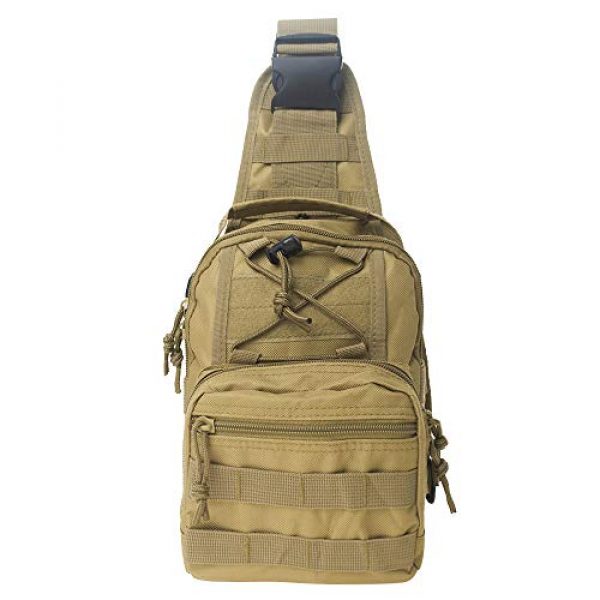 TOPTIE Tactical Backpack 2 TOPTIE Tactical Sling Bag, EDC Molle Sling Bag Range Bag, Camping Hiking Trekking