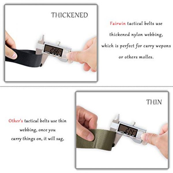 Fairwin Tactical Belt 4 Fairwin Tactical Belt, 1.5 Inch Wide Heavy Duty Military Style Tactical Belts for men