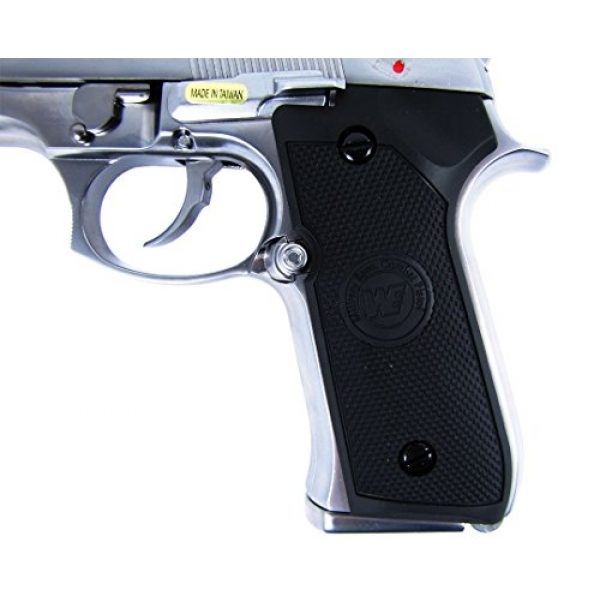 WE Airsoft Pistol 6 WE m92 gas/co2 blowback full metal - silver by we(Airsoft Gun)