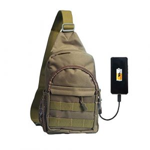 Saigain Tactical Backpack 1 Saigain Men's Tactica Small Sling Backpacks Chest Shoulder Bag Molle Casual with USB Charging for Outdoor Hiking Camping