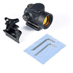 Without Rifle Scope 1 Toy Gun Sight Red dot Sight Magnification Red Dot Sight Scope 1X25 MRO Style 2.0 MOA Adjustable Scope with Low/High Mount (Color : Black Color)