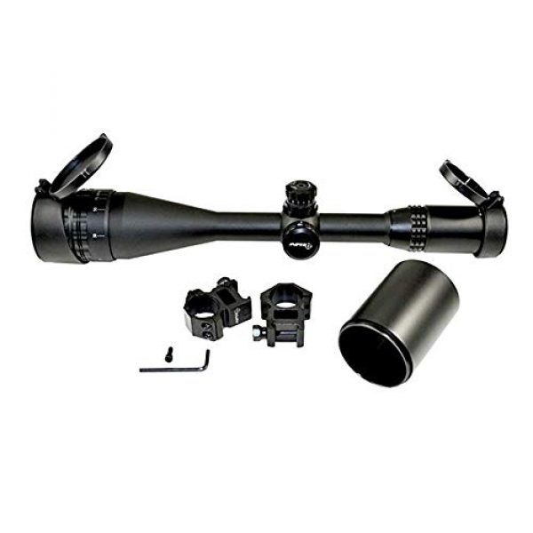 Sniper Rifle Scope 1 Sniper LT 4-16X50 Hunting Rifle Scope with Multi-Coated Lenses, Tri-Color Illuminated Reticle and AO Adjustment