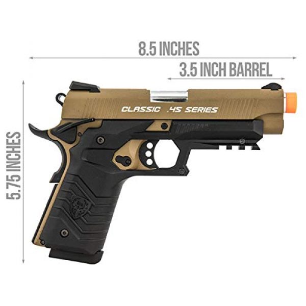 HFC Airsoft Pistol 2 HFC Honor Fantastic 1911 Gas Blowback Airsoft Pistol TAN Black