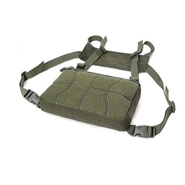 Jadedragon Tactical Backpack 4 Tactical Chest Front Bag Pouch Harness Bag Multipurpose Concealed EDC Carry Pouch Sport Backpack Daypack Tactical Chest Rig for Hiking,Bicycling,Motorcycle Riding,Fishing (Green)