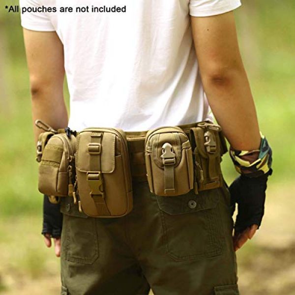 Selighting Tactical Belt 7 MOLLE Padded Patrol Belt with Waist Protection Nylon Tactical Protective Waist Belt for Combat Outdoor Airsoft Paintball