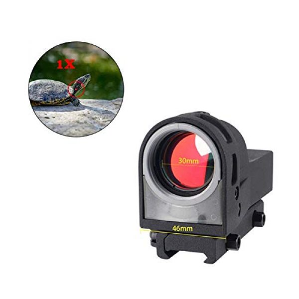 UELEGANS Rifle Scope 7 UELEGANS Red Dot Tactical Self-Illuminated Reflex Sight for Shooting Riflescope with Kill Flash Anti Reflection Device Protector for Hunting, Sport Shooting Airsoft