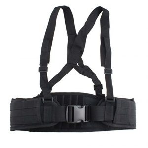 FAMI Tactical Belt 1 FAMI Tactical Battle Combat Airsoft Padded Equipment Molle Waist Belt with Adjustable Suspenders Free Straps for Patrol Army Training Outdoors Duty