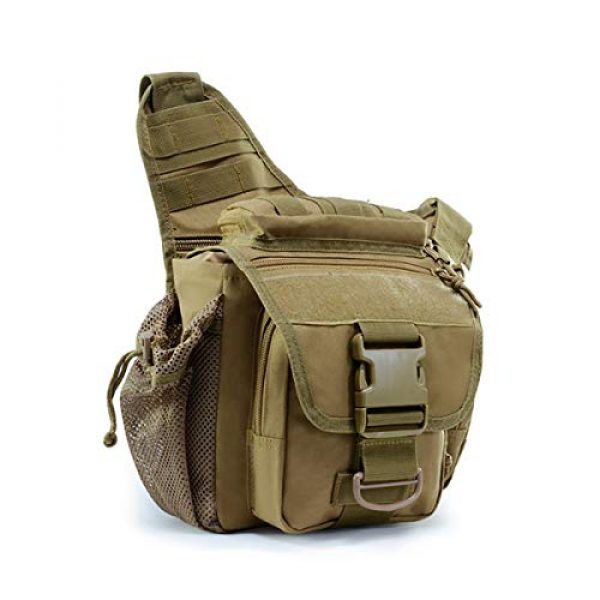 BraveHawk OUTDOORS Tactical Backpack 1 BraveHawk OUTDOORS Tactical Messenger Bag, 900D Oxford Waterproof Outdoor EDC Sling Pack for Fishing Hiking Camping Trekking Cycling