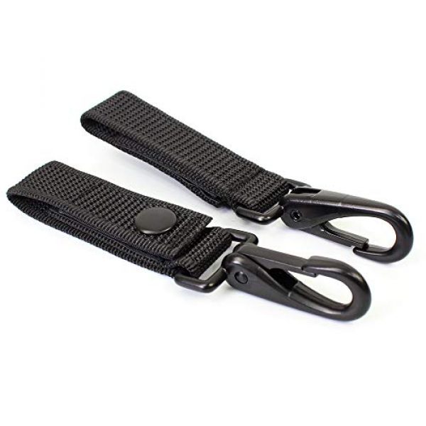 ROCOTACTICAL Tactical Pouch 7 ROCOTACTICAL Duty Nylon Web Key Ring Holder, Key Strap Keeper with Snap and Metal Key Clip, Belt Keeper with Key Holder, 2 Pack