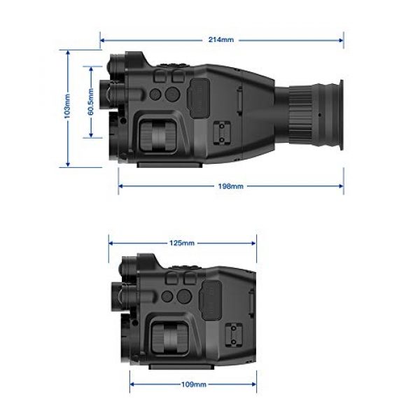 DYCOME Rifle Scope 4 Night Vision Rifle Scope, Digital Goggles Monocular for Nightfall Total Darkness Night Vision Caucus Riflescope for Outdoor Hunting, Save Videos, with Bracket
