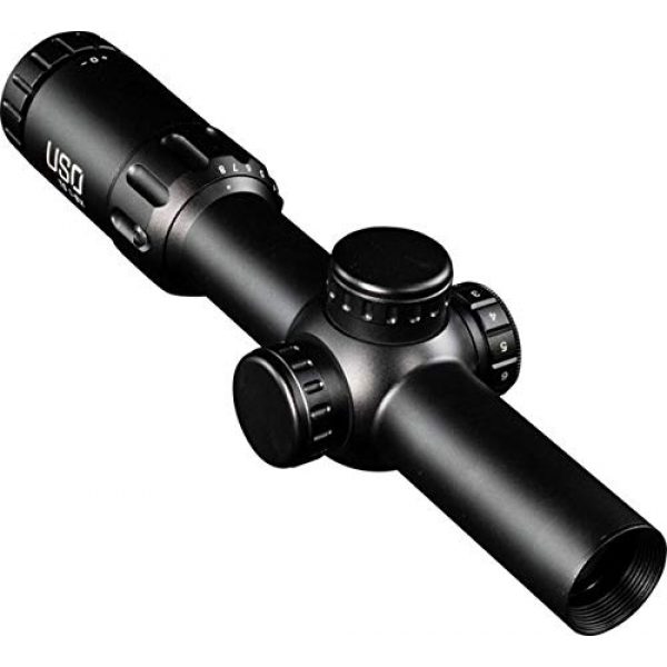 U.S. Optics Rifle Scope 1 US Optics 1-8x24mm; 30 mm Tube; Digital Red FFP P3G Reticle Riflescope TS-8X P3G