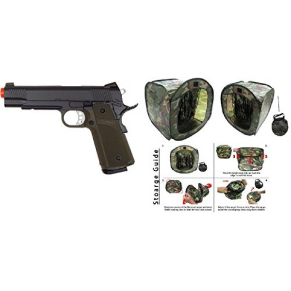 KJW Airsoft Pistol 7 gbb-615g - KJW full metal semi auto gas blowback pistol with free target trip tent(Airsoft Gun)