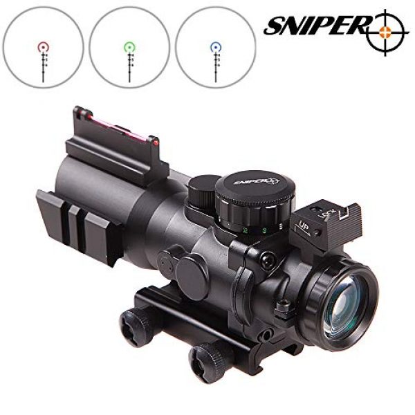 Sniper Rifle Scope 4 Sniper 4x32 Rifle Scope Red/Green Illuminated Reticle Scope