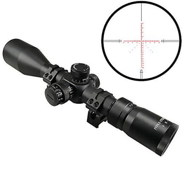CZSM Rifle Scope 3 4.5-27X50 First Focal Plane (FFP) Rifle Scope with Red Illuminated Mil Reticle and Adjustable Objective 30mm Tube