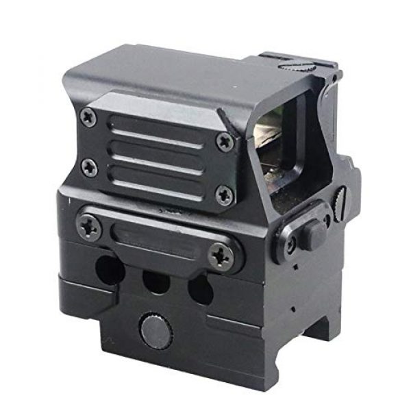 DJym Rifle Scope 4 DJym Square Red Dot Sight, Universal Scope 7 File Lighting Adjustment
