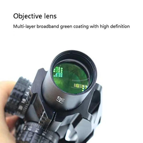 AJDGL Rifle Scope 5 AJDGL 1-5x30mm Rifle Scope- Optics Rapid Range Reticle Sight with Flip Up Cover Fit for 20mm Rifle Gun Rail Mount