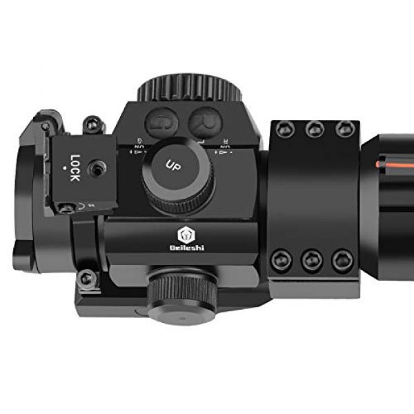 Beileshi Rifle Scope 6 Beileshi 1x30 Red/Green Dot Sight, Sight with Fiber and Honeycomb Sunshade