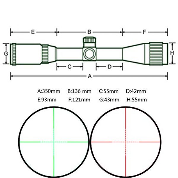 ohhunt Rifle Scope 5 ohhunt 4-16X40 AOEG Hunting Rifle Scope Mil dot Red Green Illuminated 25.4mm Mounts