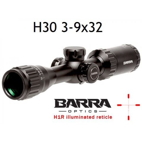 Barra Rifle Scope 1 Barra BDC Reticle Capped Turrets for Hunting and Tactical Shooting