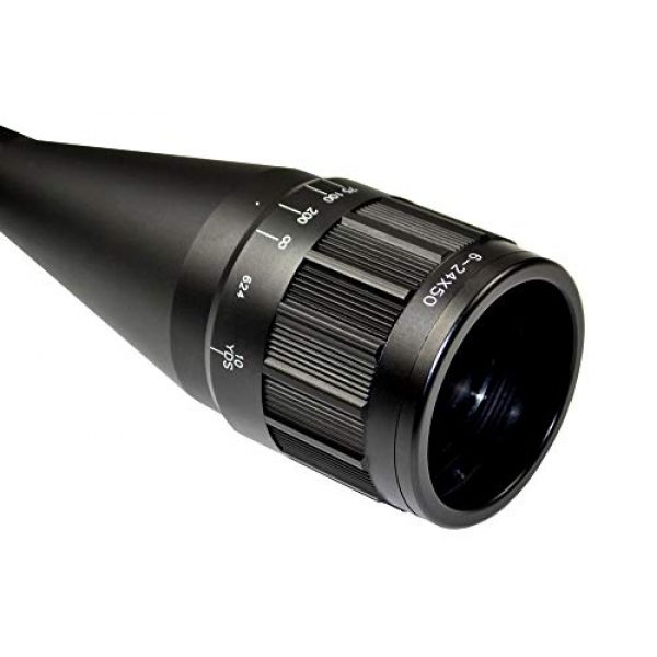 Presma Rifle Scope 7 PRESMA 6-24X50 Precision Hunting Rifle Scope with Illuminated Red, Green, Blue Mil-Dot RXR Reticle and