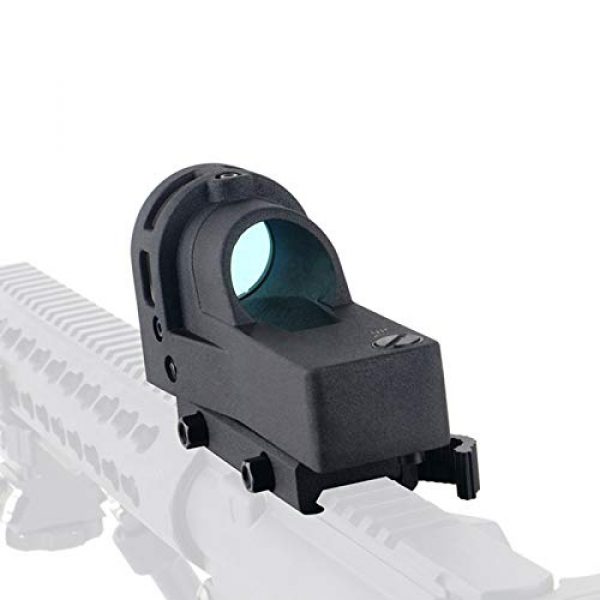 UELEGANS Rifle Scope 4 UELEGANS Red Dot Tactical Self-Illuminated Reflex Sight for Shooting Riflescope with Kill Flash Anti Reflection Device Protector for Hunting, Sport Shooting Airsoft