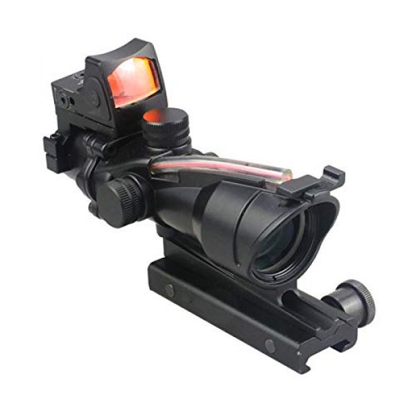 AJDGL Rifle Scope 6 AJDGL Optic Scope 4x32 Scope True Fiber Red Illuminated Crosshair Reticle Scopes with 20mm Rail Mount Holographic Sight