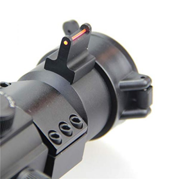AJDGL Rifle Scope 7 AJDGL 1X30mm Tactical Red Dot Sight Scope- Rapid Ranging Reticle Fiber Optic Front Sight with Picatinny Rails for Rifle Hunting