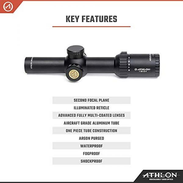 Wearable4U Rifle Scope 6 Wearable4U Athlon Optics Argos BTR GEN2 1-8x24 30mm, SFP IR MOA Reticle Riflescope with Included Extra Battery CR2032 Lens Cleaning Pen and Lens Cleaning Cloth Bundle