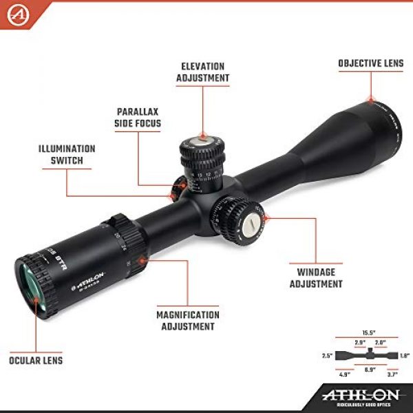Athlon Optics Rifle Scope 2 Athlon Optics Helos BTR 8-34x56 First Focal Plane Riflescopes