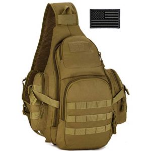 Protector Plus Tactical Backpack 1 Protector Plus Tactical Sling Bag Military MOLLE Crossbody Pack (Patch Included)