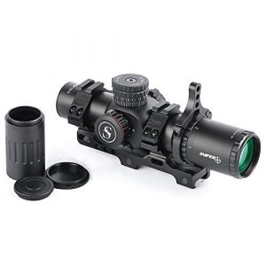 Sniper Rifle Scope 1 Sniper VT 1-6X28 FFP First Focal Plane (FFP) CQB Scope 35mm Tube ED Optics System with Red/Green Illuminated Reticle Fit .223 5.56