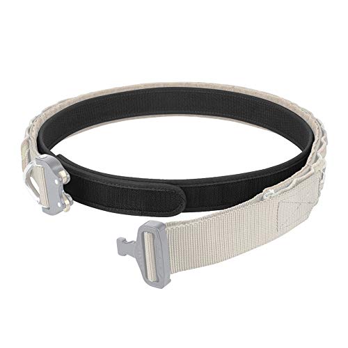 KRYDEX Tactical Belt 3 KRYDEX Hook Liner Inner Belt for Duty Belt 1.5" Tactcial Inner Belt Black