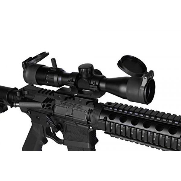 Monstrum Rifle Scope 4 Monstrum 3-9x32 Rifle Scope with Offset Cantilever Scope Rings and Flip Up Lens Covers