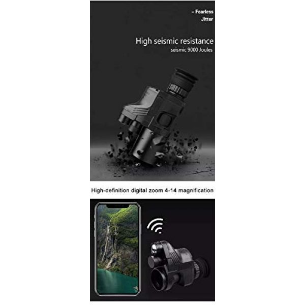 DJym Rifle Scope 7 DJym High-Definition Night Vision Infrared Night Shooting Hunting Night Vision, Night Vision Monoculars (Sight Accessories)