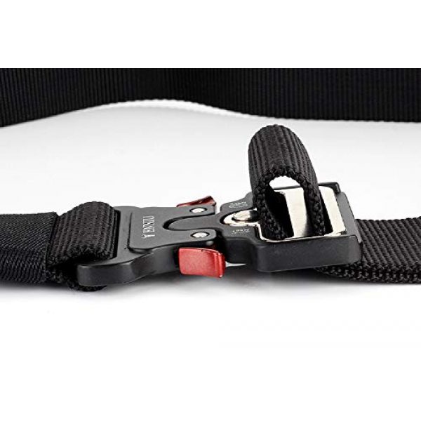 FEIKCOR Tactical Belt 4 FEIKCOR Tactical Belt 1.9" Heavy Duty Waist Belt Quick-Release Military Style Shooters Nylon Belts with Metal Buckle