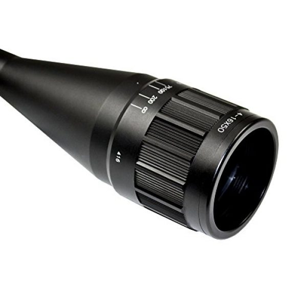 Presma Rifle Scope 6 Presma 4-16X50 Precision Hunting Rifle Scope with Crystal Clear RXR and Easy to Use Range Estimation and Red, Green and Blue Illuminated Mil-Dot Reticle,