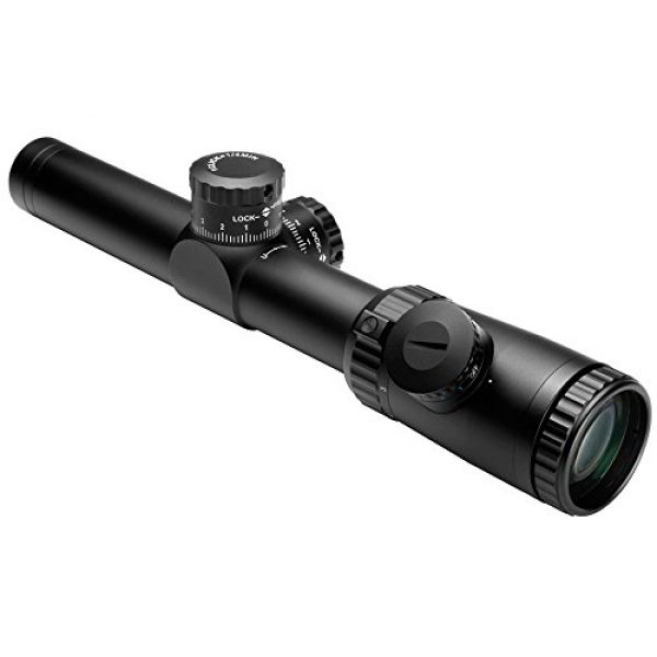 NcSTAR Rifle Scope 1 NcSTAR Vism 1.1-4X 24mm Mil-Dot Reticle Evolution Series Scope, Black