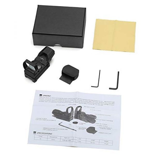 BESTSIGHT Rifle Scope 6 BESTSIGHTRed Green Dot Sight Reflex Tactical Riflescope 4 Reticle Patterns with 20mm/11mm Free Mount Rails