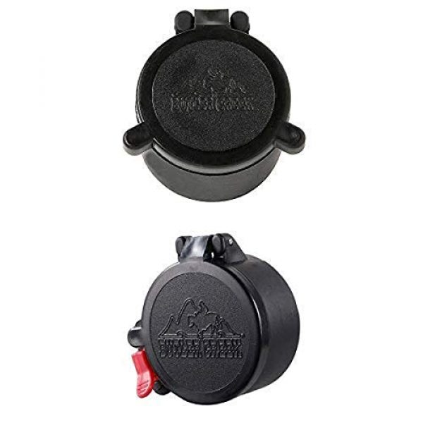 Butler Creek Rifle Scope 1 Butler Creek Flip-Open Scope Cover and Butler Creek Flip-Open Eyepiece Scope Cover, Size 18 (1.7-Inch, 43.2mm)