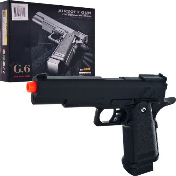 Whetstone Airsoft Pistol 3 Whetstone G.6 Zinc Alloy Shell Super Power Pistol, Black