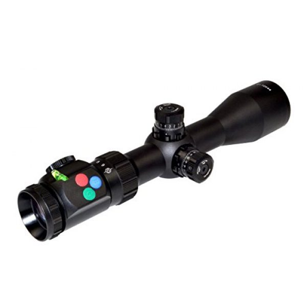 Presma Rifle Scope 1 PRESMA 2-10x44 Hunting Rifle Scope with RXR Illuminated Red, Green and Blue Mil-Dot Glass Reticle