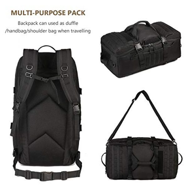 ArcEnCiel Tactical Backpack 2 ArcEnCiel Outdoor Tactical Army Backpack Military Waterproof Camouflage Suitcase Hunting Mountain Sports Luggage Hiking Camping Bag -Rain Cover Included