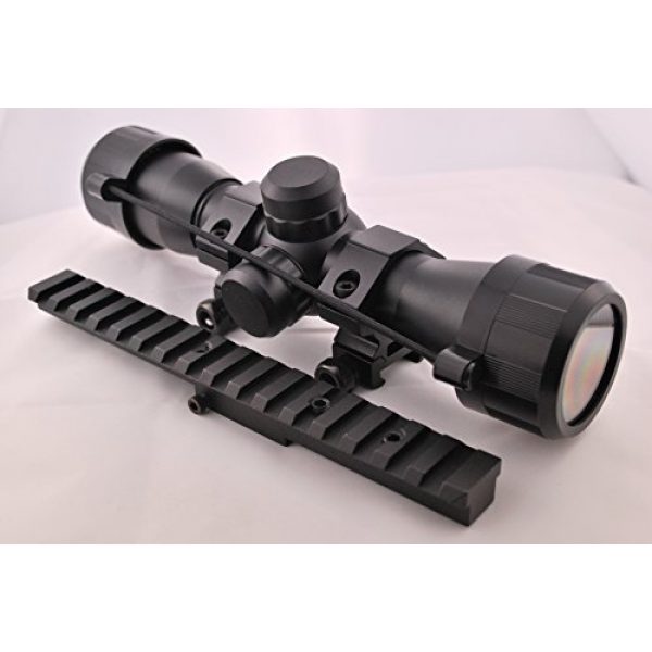 DEALS US Rifle Scope 1 US-DEALS Tactical 4x32 Compact Scope With Rangefinder Reticle and Mosin Nagant Long Mount