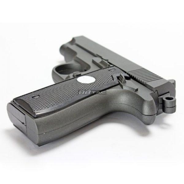 BBTac Airsoft Pistol 5 bbtac bt-g2 full metal slide body sub compact 240 fps spring airsoft gun and tactical skeleton hammer(Airsoft Gun)