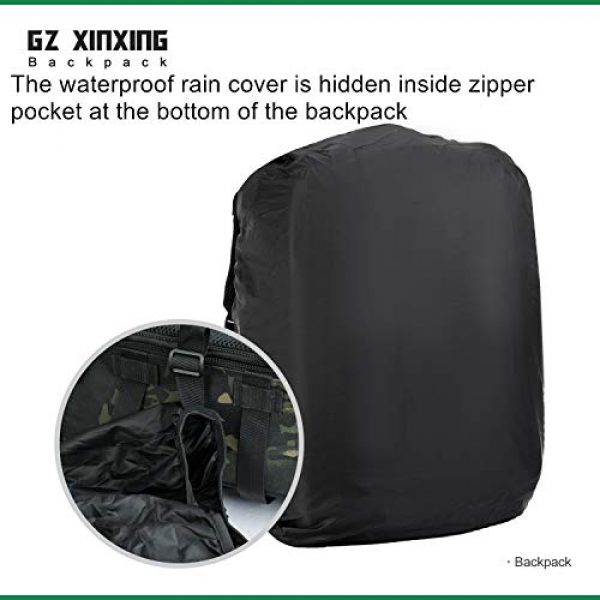 GZ XINXING Tactical Backpack 6 GZ XINXING 43L Large 3 day Molle Assault Pack Military Tactical Army Backpack Bug Out Bag Rucksack Daypack