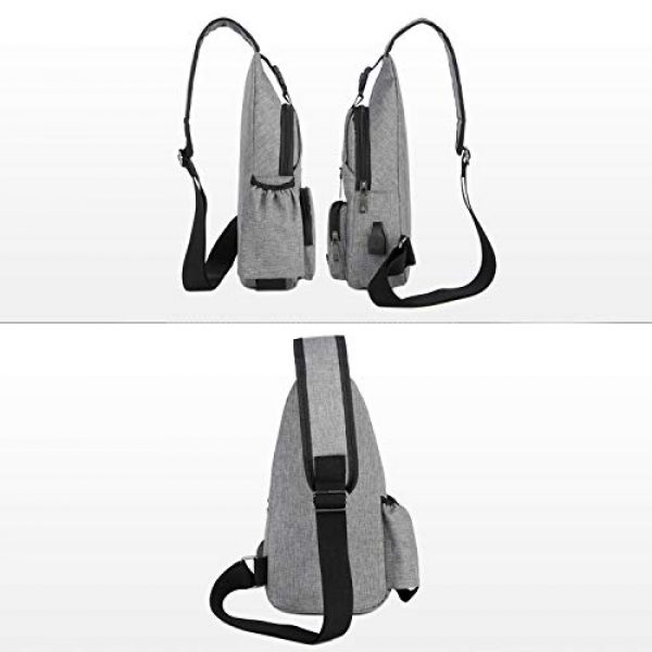 ChangYou Tactical Backpack 6 ChangYou Sling Bag Chest Backpack with USB Charging Port Polyester Shoulder Bag for Outdoor Sports Travel