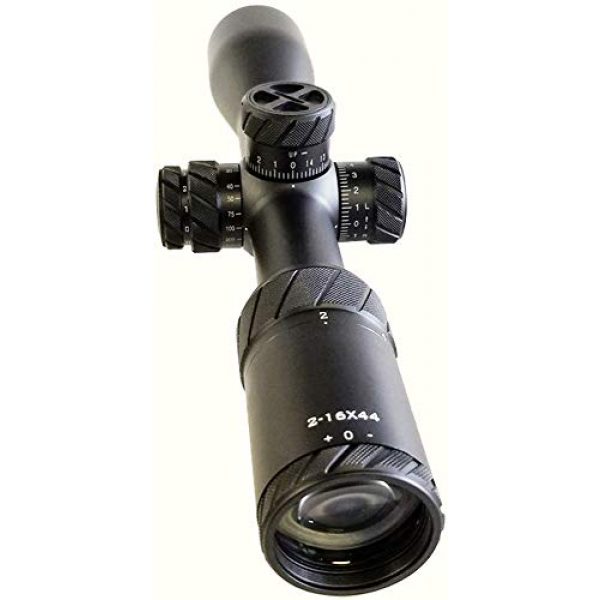 PRG Defense Rifle Scope 4 PRG Defense 45021644PRGPR2 Model 2-16x44RS Professional Riflescopes, 2X~16x Magnification, 44mm Objective Lens Diameter, 36mm Ocular Lens Diameter, 95-89mm Eye Relief, 8.2-2.75mm Exit Pupil