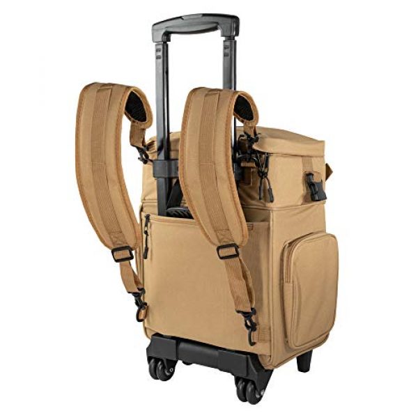 Calissa Offshore Tackle Tactical Backpack 4 Calissa Offshore Tackle Backpack -"Apollo 2" Tactical Rolling Pistol Case Gun Range Bag for Shooting Gear, Ammo, Hunting Supplies, Firearms Storage, Fishing Equipment " 5 Pouch Compartment Organizer