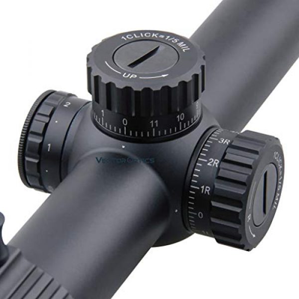 Vector Optics Rifle Scope 4 Vector Optics Taurus 1-6x24mm, 30mm Tube, 1/5 MIL, Red Illuminated Tactical First Focal Plane (FFP) Riflescope